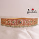 Grand Flower kempu Hip belt with pastel green V246