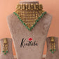 Elegant Lakshmi Chocker with Green Beads NC1307