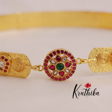 Simple Light Weight Flower Design Kemp Hip Belt V255
