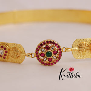 Simple Light Weight Flower Design Kemp Hip Belt V255