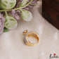 Pretty Adjustable Gold-Tone CZ Finger Ring R61 (Available in 2 Colours)