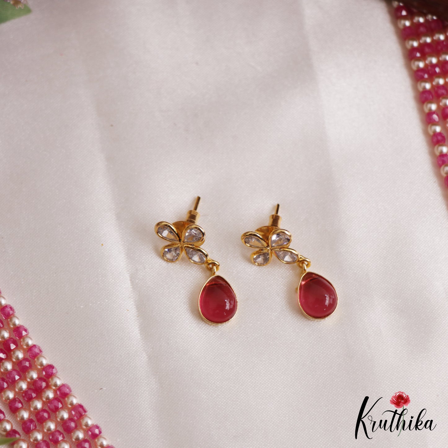 Trendy Floral Motifs Multi Layer Pearl Bead Haaram LH2161 (Available In 2 Colors)