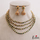 Layered golden beads necklace NC3300