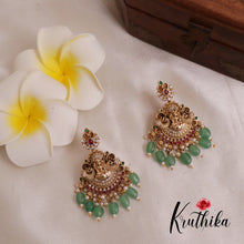 Premium green beads Lakshmi Peacock Haaram LH1843