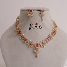 Elegant AD Victorian Stone Necklace NC1933 [Available in 2 colours]