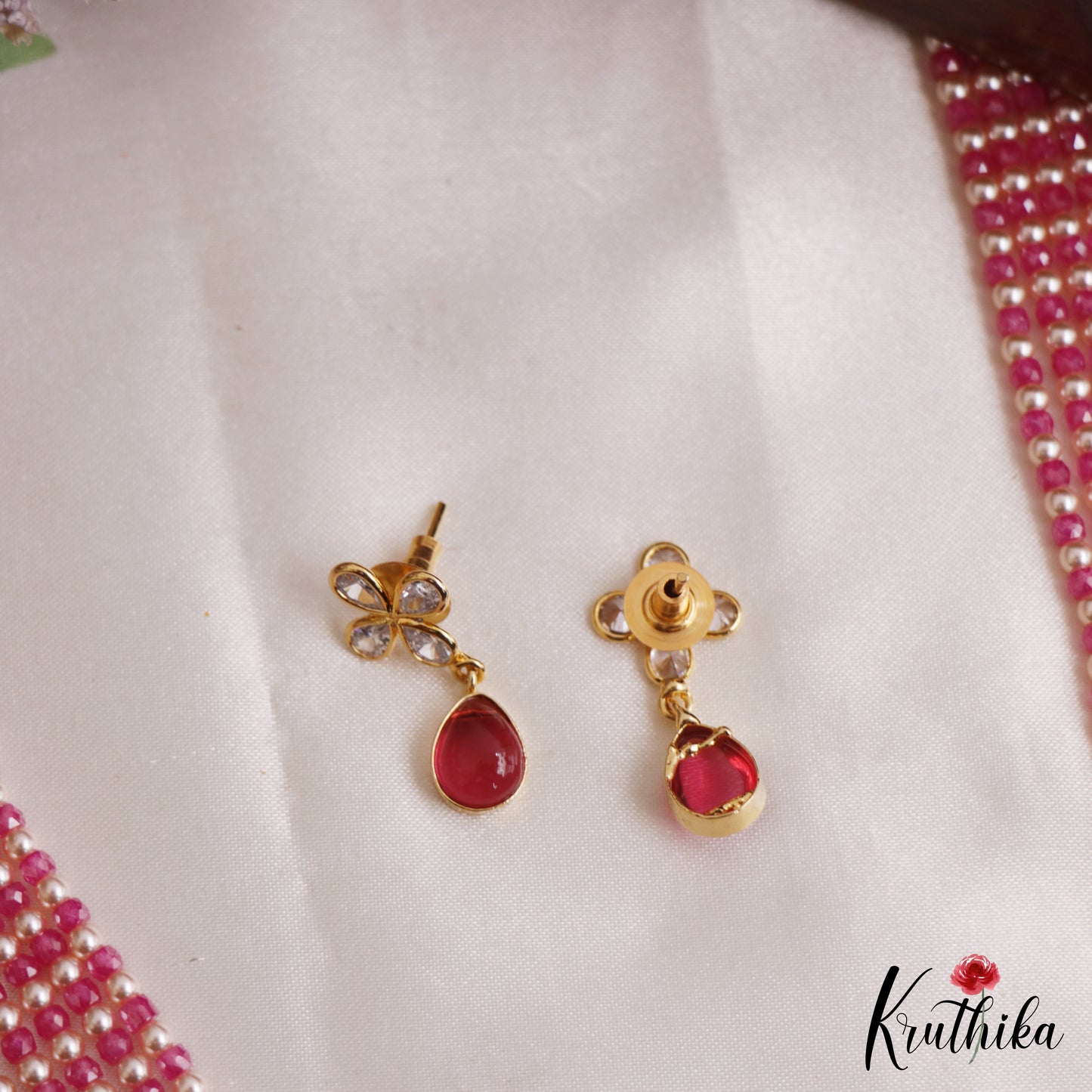 Trendy Floral Motifs Multi Layer Pearl Bead Haaram LH2161 (Available In 2 Colors)