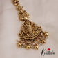 Beautiful Krishna Motifs Maang Tikka With Pearl And Bead Drops MT331 (Available In 2 Colors)