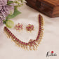 Beautiful Square Leaf Motifs Jadau Necklace With Pearl Drops NC2750 (Available In 2 Colors)