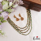 Layered golden beads necklace NC3300