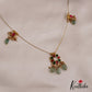 Simple Floral Motifs Jadau Invisible Chain With Bead Drops NC2722 (Available In 2 Colors)