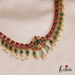Beautiful Square Leaf Motifs Jadau Necklace With Pearl Drops NC2750 (Available In 2 Colors)