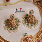 Grand Jadau peacock Jalebi style Necklace with Mint Beads NC2044