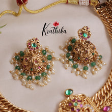 Grand Jadau peacock Jalebi style Necklace with Mint Beads NC2044