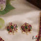 Beautiful Square Leaf Motifs Jadau Necklace With Pearl Drops NC2750 (Available In 2 Colors)
