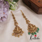 Beautiful Krishna Motifs Maang Tikka With Pearl And Bead Drops MT331 (Available In 2 Colors)