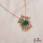 Sparkling Elephant Motifs Polki Victorian Pendant Chain Set LH2107 (Available In 4 Colors)