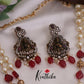 Trendy Temple Lakshmi Pearl Long Haaram with Beads Drops LH1978