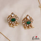 Sparkling Elephant Motifs Polki Victorian Pendant Chain Set LH2107 (Available In 4 Colors)