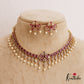 Beautiful Square Leaf Motifs Jadau Necklace With Pearl Drops NC2750 (Available In 2 Colors)