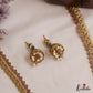 Beautiful Antique Peacock Lakshmi Kasu Haaram With Pearl Drops LH2120