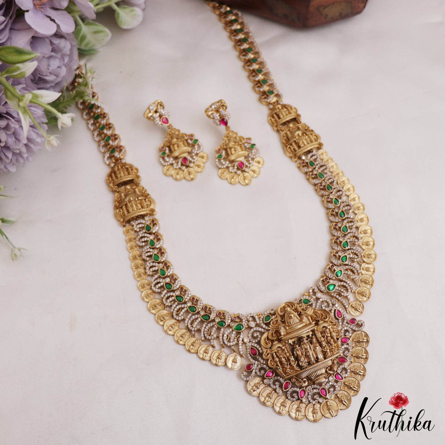 Gorgeous Antique Nagas Ram Parivar Kasu Haaram LH2042