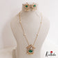 Sparkling Elephant Motifs Polki Victorian Pendant Chain Set LH2107 (Available In 4 Colors)