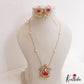 Sparkling Elephant Motifs Polki Victorian Pendant Chain Set LH2107 (Available In 4 Colors)