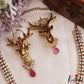 Stunning Deer Motifs CZ Victorian Necklace NC3151 (Available In 4 Colors)