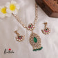 Elegant Victorian Peacock Necklace with Moissanite NC1827
