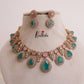 Elegant pastel AD droplet Stone Victorian Necklace NC1929