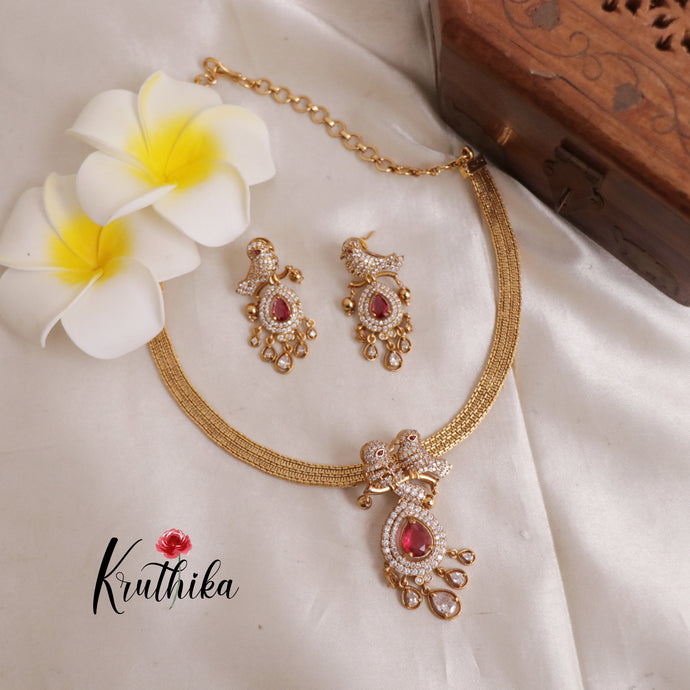 Simple Pretty CZ Stone Necklace NC1950