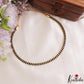 Elegant Black & Gold Twisted Hasli Necklace For Pendant NC3173