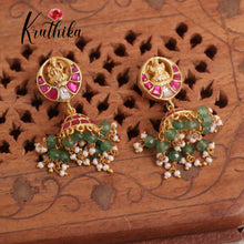 Premium Antique Lakshmi Jadau Jhumkas E485