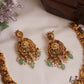 Gorgeous Antique Floral Peacock Motifs Necklace With Coral And Green Bead Drops NC3034
