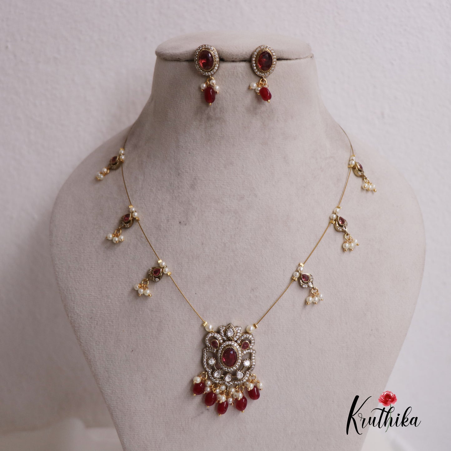 Classy Kemp Stone Invisible Necklace NC2513 (Available in 2 Colours) (Copy)