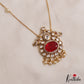 Sparkling Elephant Motifs Polki Victorian Pendant Chain Set LH2107 (Available In 4 Colors)