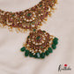 Premium Peacock Motifs Jadau Necklace With Green Bead Drops NC2749