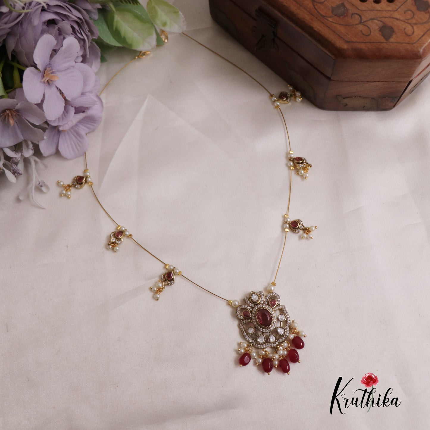Classy Kemp Stone Invisible Necklace NC2513 (Available in 2 Colours) (Copy)