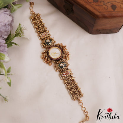 Classic Antique Floral Bracelet Jewellery Watch B491 (Available In 2 Colors)