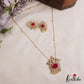 Sparkling Elephant Motifs Polki Victorian Pendant Chain Set LH2107 (Available In 4 Colors)