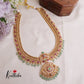 Grand Jadau Peacock Jalebi style Haaram with Mint Beads LH1899