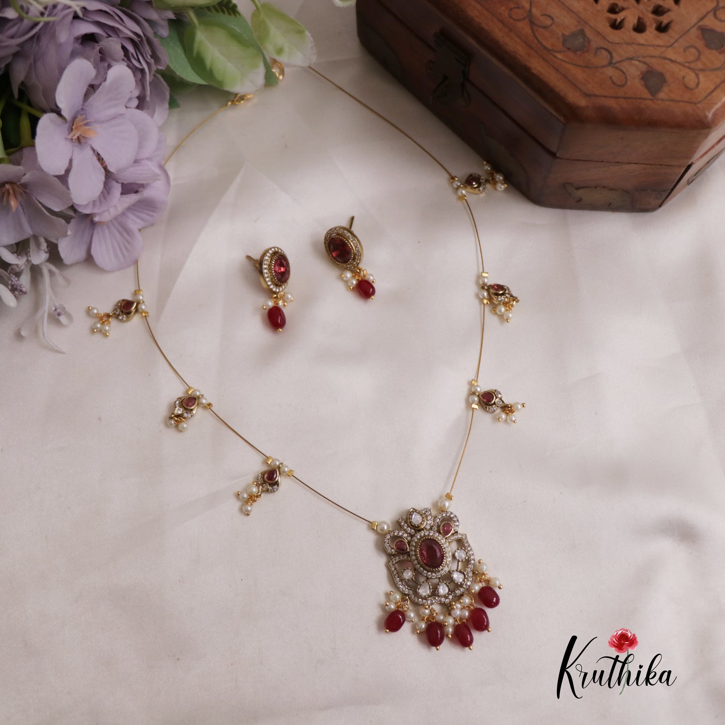 Classy Kemp Stone Invisible Necklace NC2513 (Available in 2 Colours) (Copy)