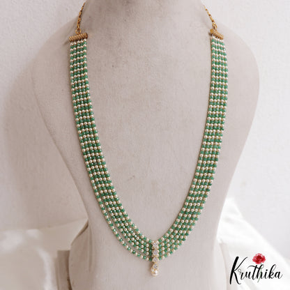 Classic Teardrop Motifs Multi Layer Pearl Bead Haaram LH2133 (Available In 3 Colors)