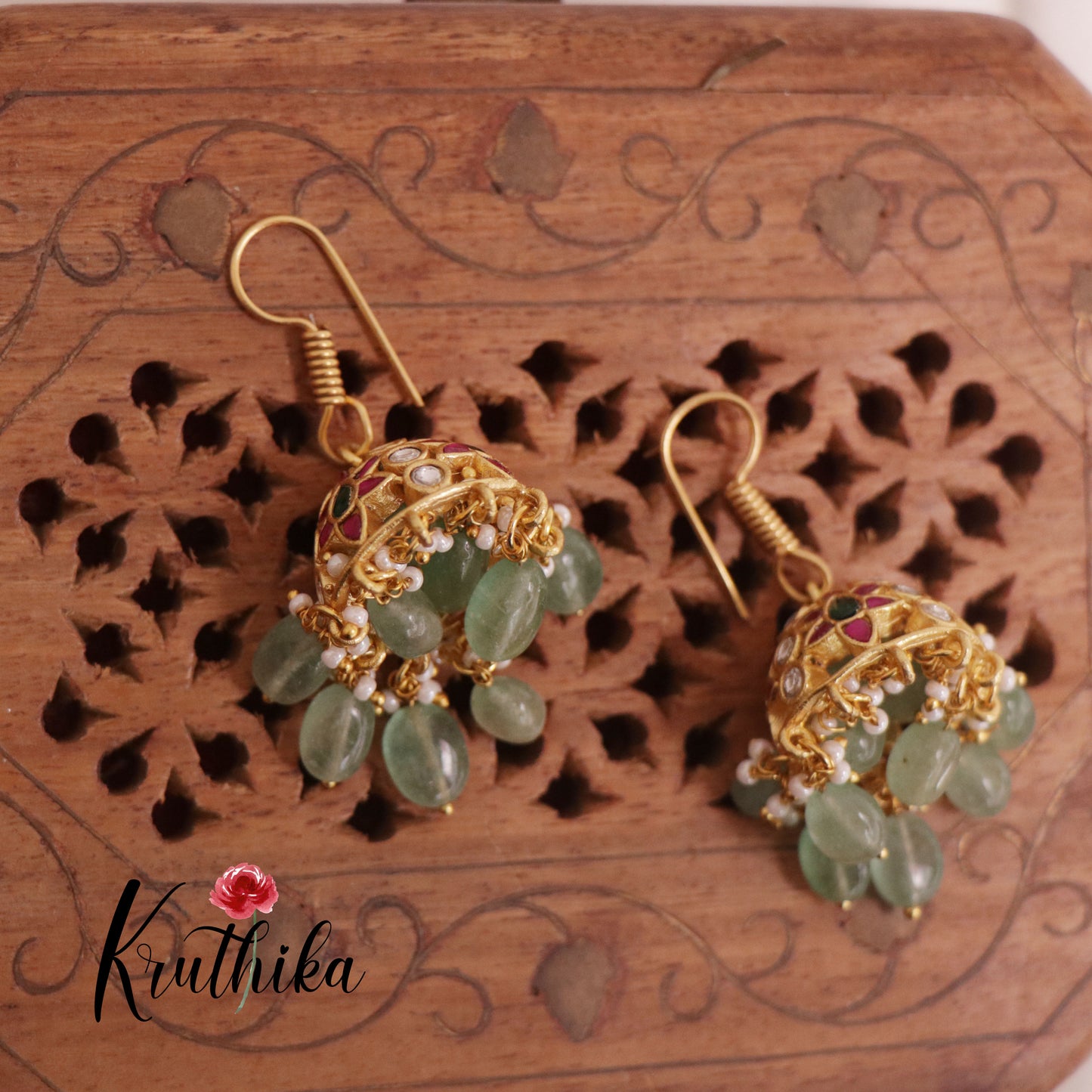 Elegant Jadau Jhumkas E494