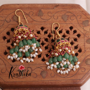 Elegant Jadau Jhumkas E495