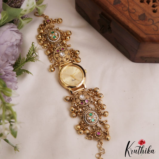 Stunning Antique Floral Motifs Bracelet Watch B494