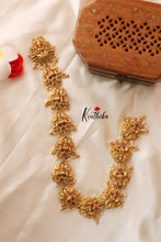 Premium Lakshmi AD stones pearl & bead droplets Jada (choti) J55