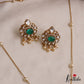 Sparkling Elephant Motifs Polki Victorian Pendant Chain Set LH2107 (Available In 4 Colors)