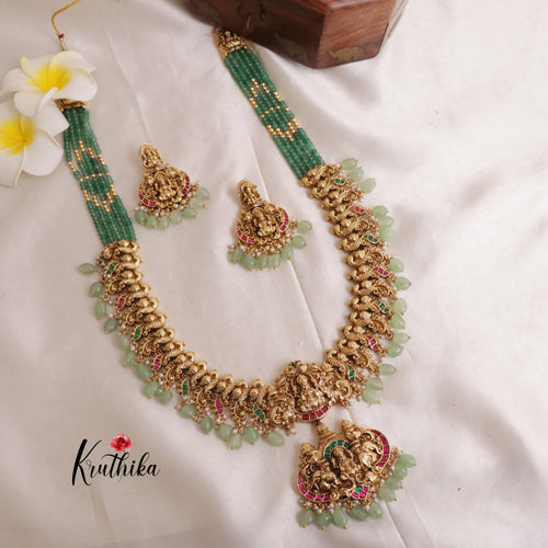 Grand Temple Jadau Beads Haaram LH1841