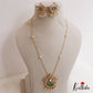 Sparkling Elephant Motifs Polki Victorian Pendant Chain Set LH2107 (Available In 4 Colors)